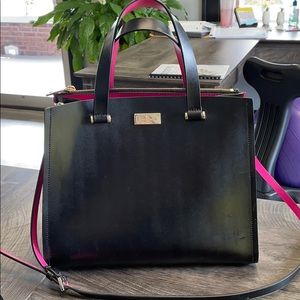 Kate Spade ♠️ Black and HOT PINK purse